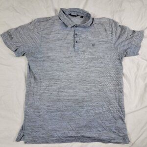 Travis Mathew Mens XL Gray Tueras Creek Golf Club Polo Shirt Short Sleeve Casual